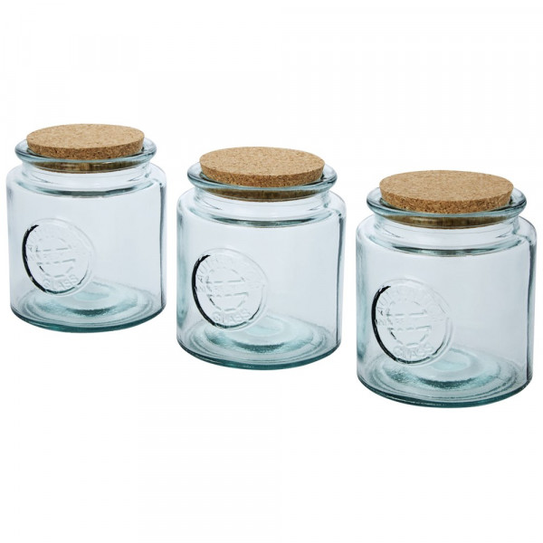 Aire driedelige pottenset van 800 ml gerecycled glas