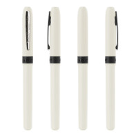 Grip Roller Black IN_Barrel/Cap white_CL chrome_Grip black